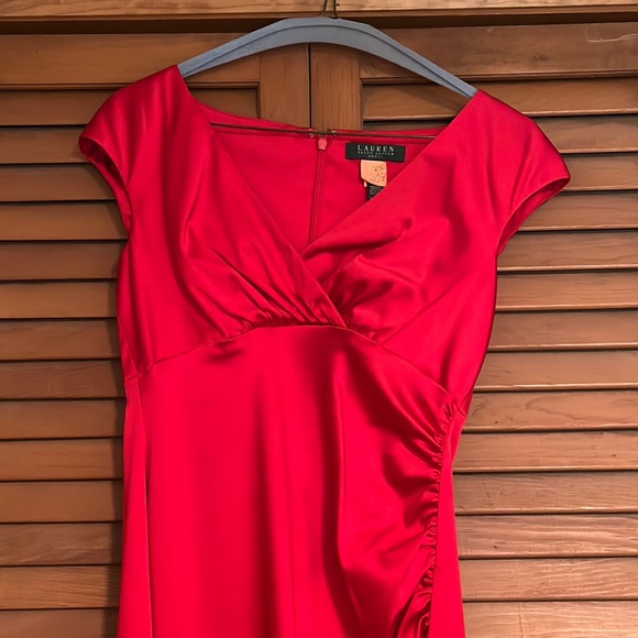 Womens Red midi dress - Picture 1 of 6